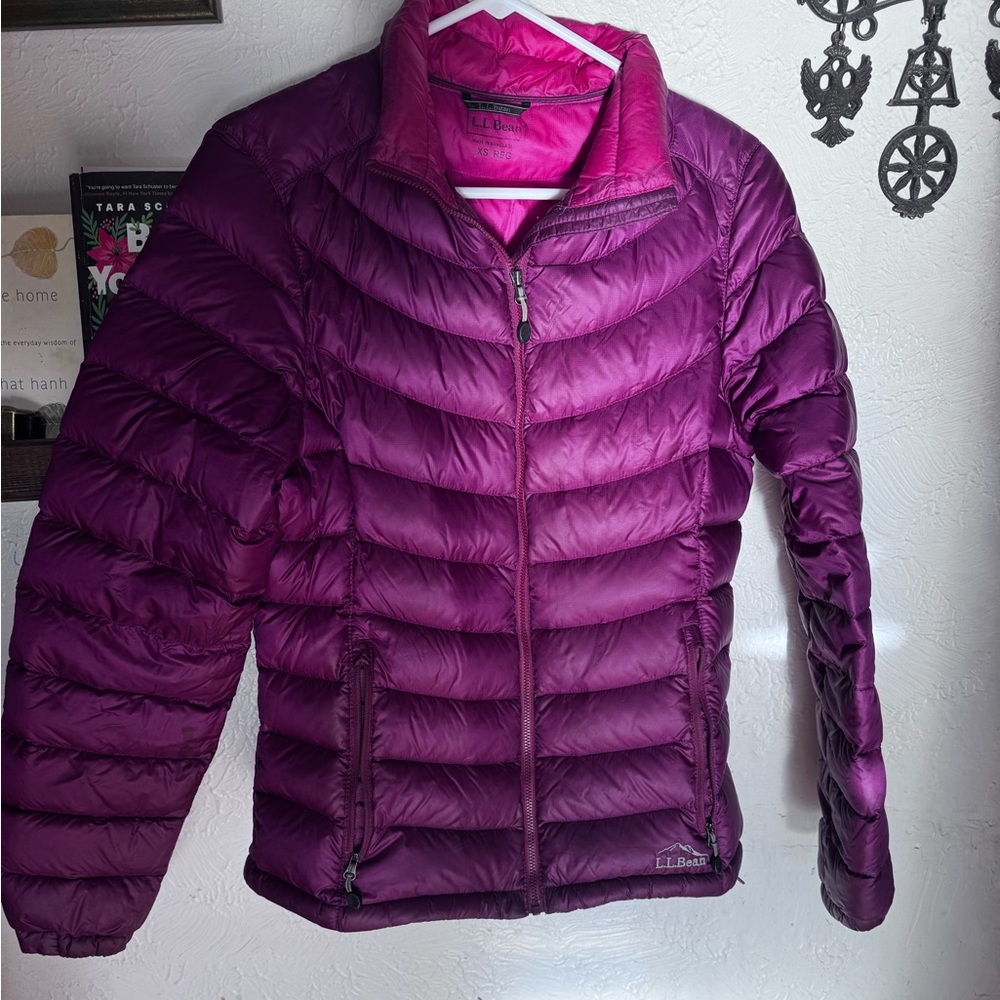 L.L. Bean 850 Magenta DownTek Jacket